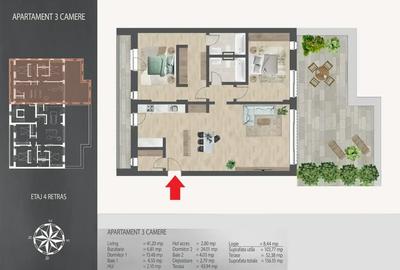 Apartament 3 Camere cu Terasa Metrou Direct Dezvoltator - 3