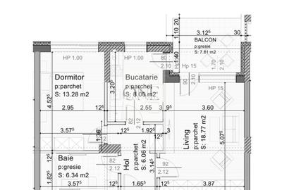 Apartament cu 2 camere decomandat în Tractorul - 12