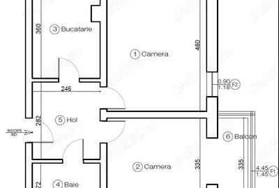 Apartament 2 camere decomandat, in Racadau