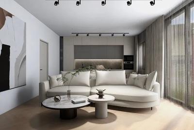 Apartament cu 3 camere semidecomandat, mobilat în Voluntari