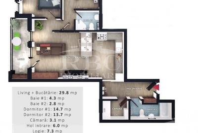 Apartamente cu 3 camere bloc nou in Floresti zona Vivo - 4