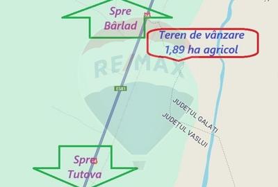 Teren agricol extravilan de 18900 mp, în Tutova