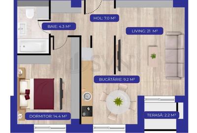 REA1024685 Apartament 2 camere Aviatiei Canton71 - 2