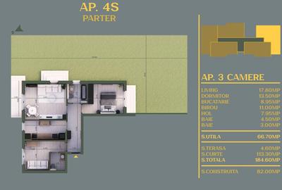 Apartament 3 camere cu Gradina - 2