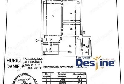 Apartament 3 camere 59 mp etaj intermediar loc parcare boxa mobilat Pacurari - 1