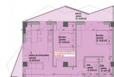 Apartament cu 3 camere decomandat în Progresul - 9