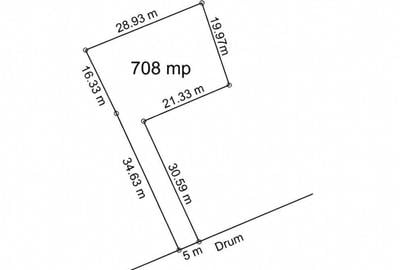 Teren de 708 mp, în Rediu - 2