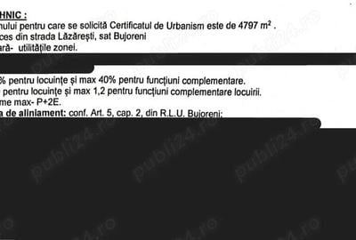 Teren de 4797 mp, în Bujoreni - 4