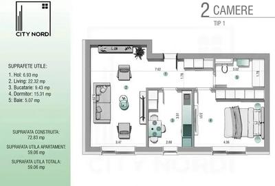 Apartament Spațios 2 Camere cu Bucătărie Inchisa - Direct Dezvoltator - 3