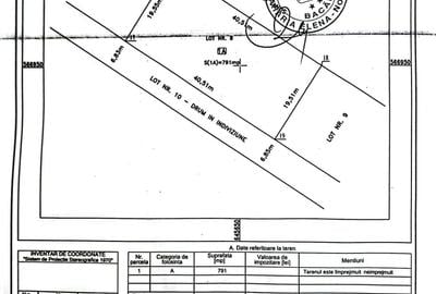 Teren Construcții intravilan de 800 mp, în Exterior Nord - 1