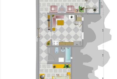 Apartament cu 2 camere decomandat în Republicii - 1