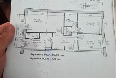 Apartament cu 3 camere decomandat în Dorohoi - 2