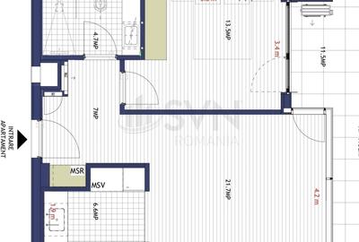 Apartament cu 2 camere semidecomandat în Barbu Văcărescu - 11