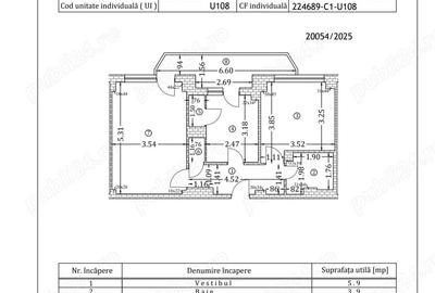 Vanzare apartament 2 camere decomandat
