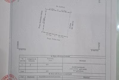 Teren de 600 mp, în Central