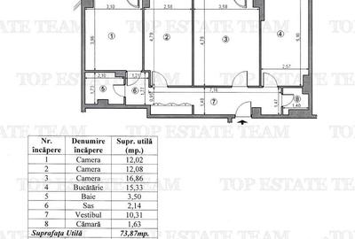 Vanzare apartament 3 camere Ion Mihalache- Piata 1 Mai - 9