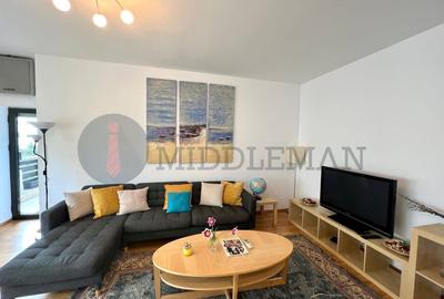 Apartament cu 3 camere semidecomandat, mobilat în Băneasa