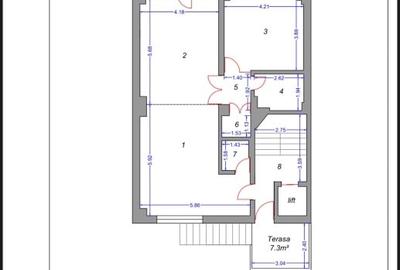 Apartament 2 camere, etaj parter cu curte interioară, metrou OBOR - 5