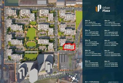 Apartament 2 Camere in Urban Plaza de Vanzare cu Priveliste - 17