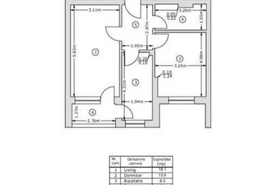 Apartament cu 2 camere decomandat în Central - 1