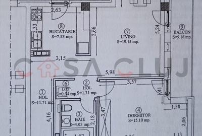 Apartament cu 2 camere semidecomandat, mobilat în Dâmbul Rotund - 8
