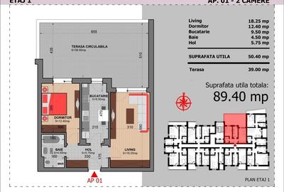 Apartament 2 Camere Cu Terasa Sector 4 Grand Arena 89.4Mp - 6