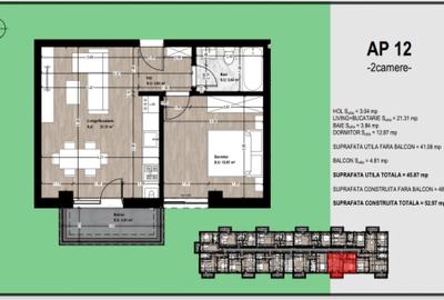 Apartamente 1 si 2 camere Otopeni | str Avram Iancu | Reducere 10% - 2