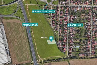 Teren cu PUZ servicii comerciale Aradul Nou - 1