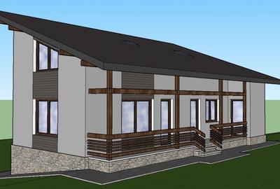 Teren in sat, cu vedere larga, langa rau, si fundatie casa P+1 - 4