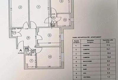 Vanzare apartament 4 camere - Teiul Doamnei - Stradal - vedere spate - 2
