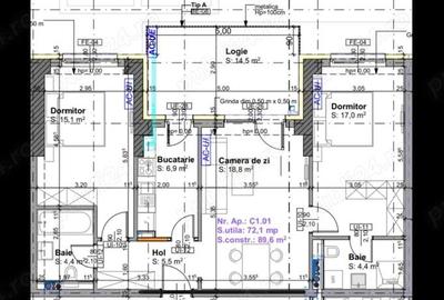Apartament cu 3 camere semidecomandat în Titan - 1