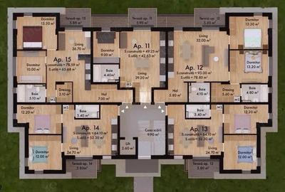 Apartament cu 3 camere decomandat în Micro 17 - 2