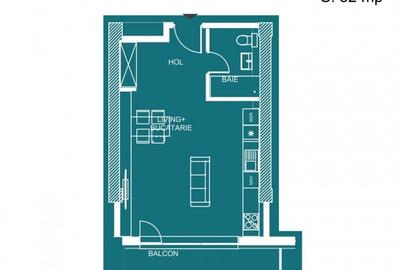 Studio de vanzare MY PLACE RESIDENCE - la PIPERA Plazza/bariera Petricani - 2