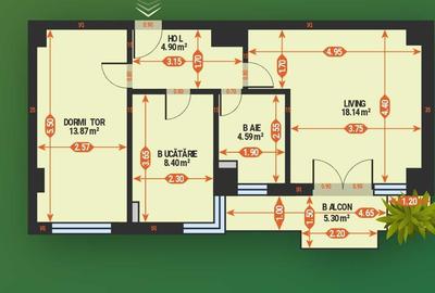 Apartament cu 2 camere decomandat în Dancu - 6