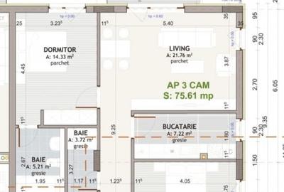 Apartament cu 3 camere semidecomandat, mobilat în Borhanci - 15