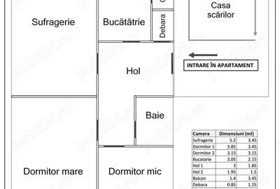 Apartament cu 3 camere decomandat în Berceni - 1