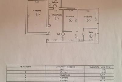 Vand apartament 3 camere Lipovei - 1