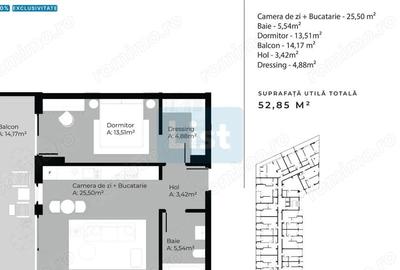 Apartament cu 2 camere semidecomandat în Sopor - 1