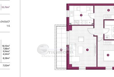Apartament cu 2 camere decomandat în Galata