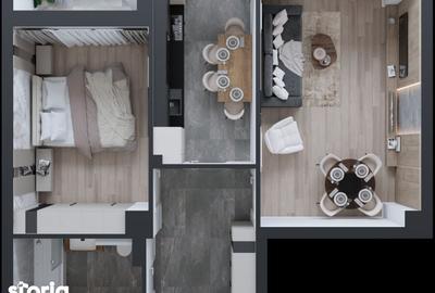 Apartament cu 2 camere decomandat în Cug - 3