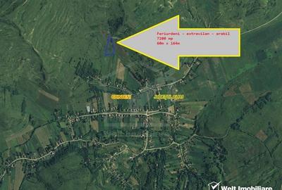 Teren extravilan in Feiurdeni, 7200 mp, expunere sudica