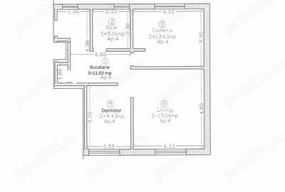 Apartament cu 3 camere decomandat în Giarmata - 1