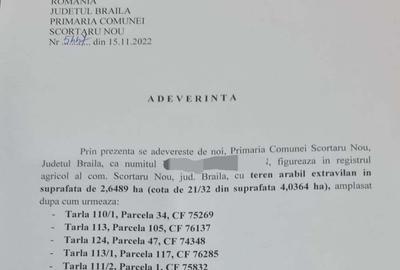 Teren de 20000 mp, în Scorțaru Nou - 1