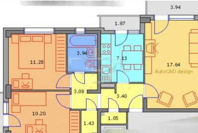 Apartament cu 3 camere decomandat în Politehnica