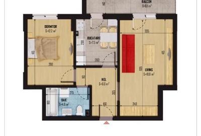 Ap.2 camere-58 mp-Etaj 2-Stradal Smirdan - 4