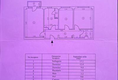 Apartament cu 3 camere decomandat în Plantelor - 2