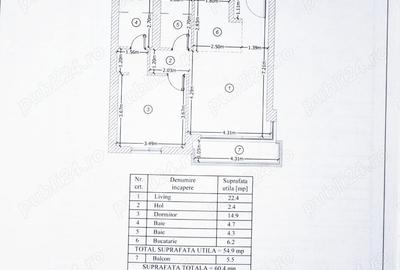Apartament cu 2 camere semidecomandat în Mamaia - 8