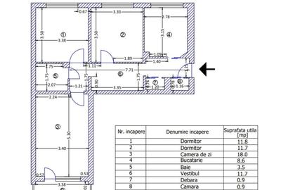 Apartament cu 3 camere decomandat în Tineretului - 16
