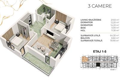 PROMOTIE Noiembrie! 3 camere - Metrou Berceni - Bloc Nou 2025 - 4