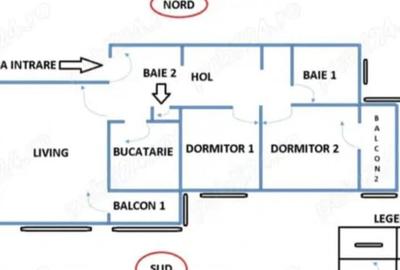 Apartament 3 camere,64mp, etaj 3, zona Penny, Radauti - 6